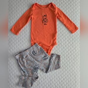 Little Planet Baby Girl Halloween Boo Long Sleeve Onsie With Pant Set 12 Months
